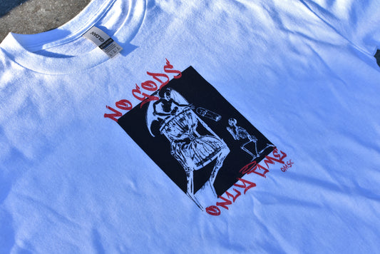 No Gods - White Tee - Tall