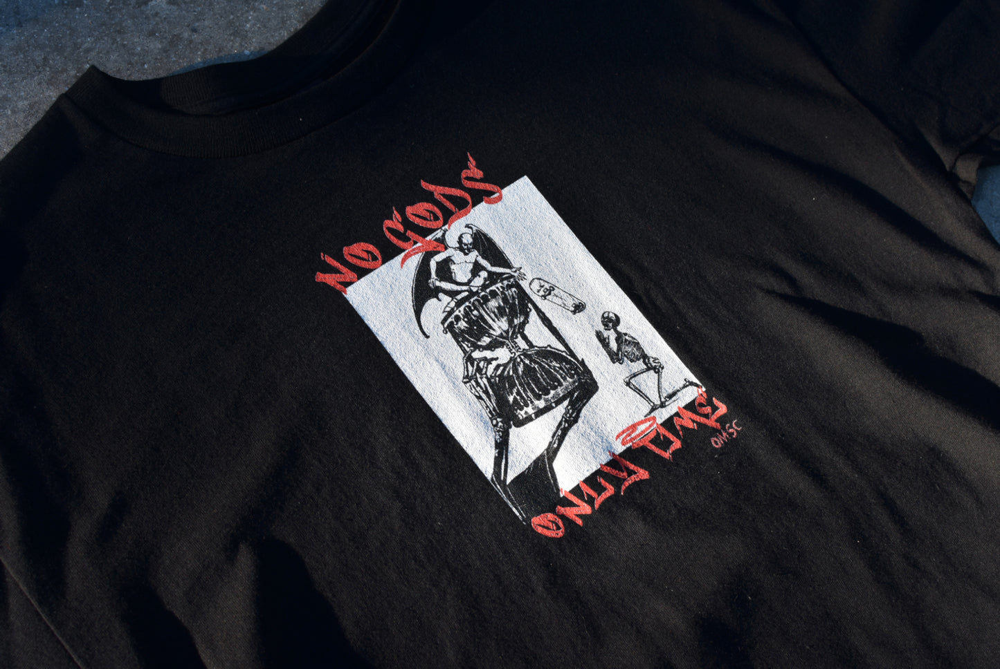 OMSC - No Gods - Black Tee - Tall