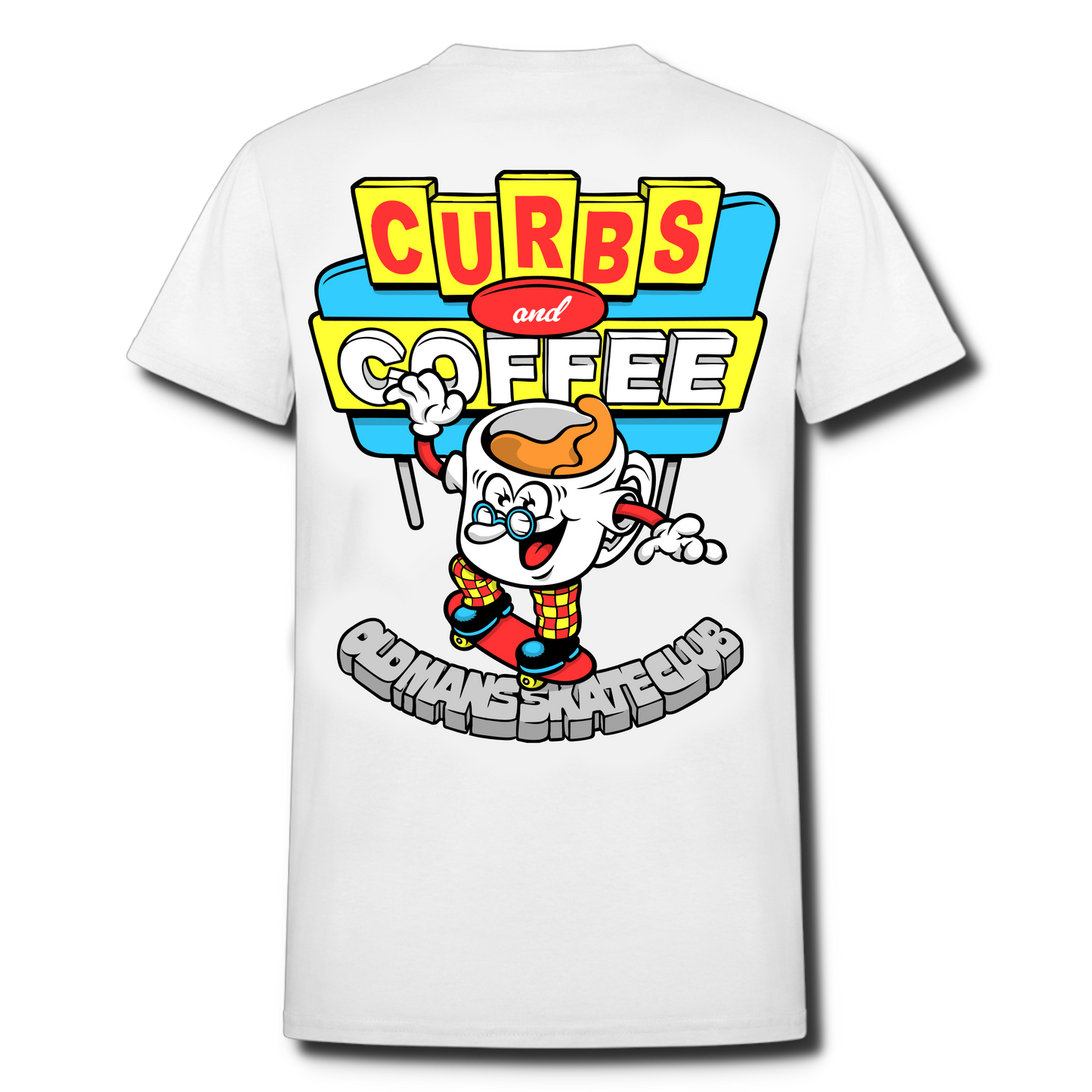 Curbs and Coffee - White Tee