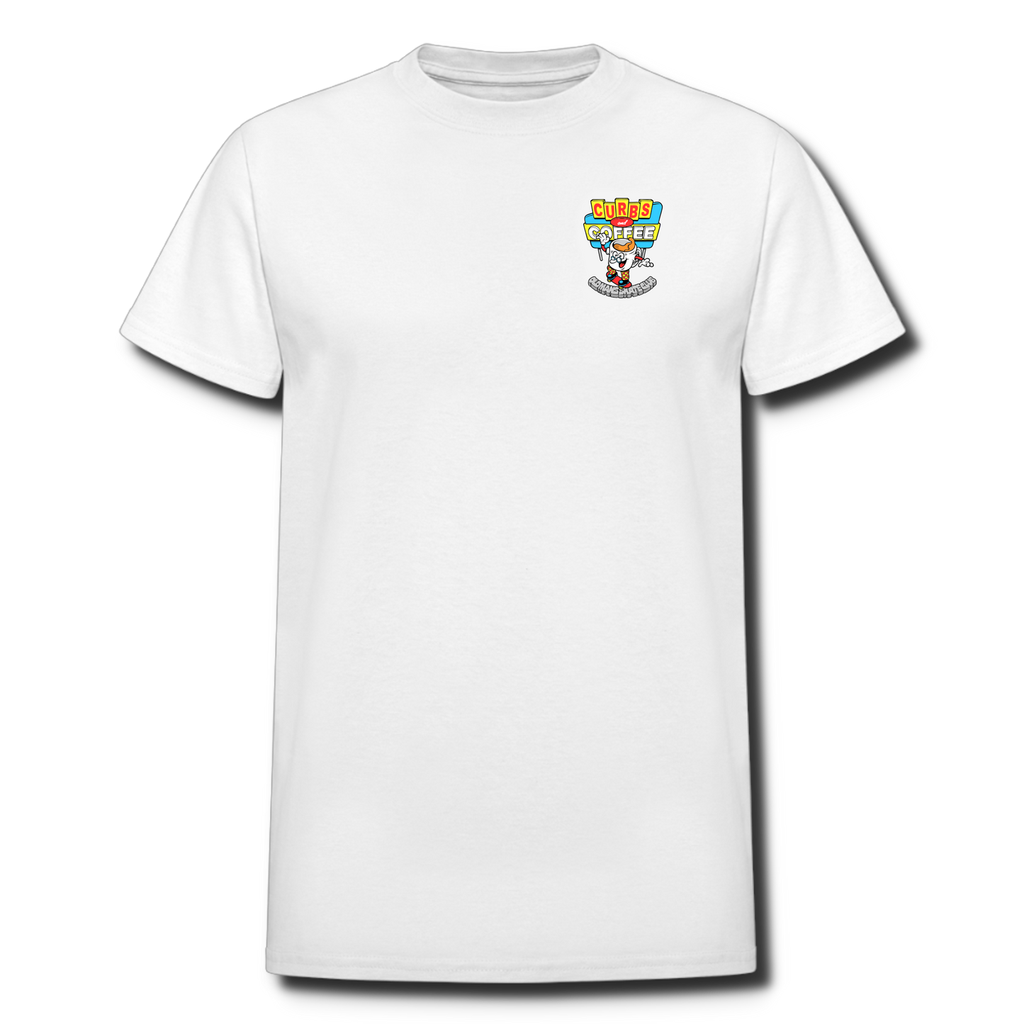 Curbs and Coffee - White Tee